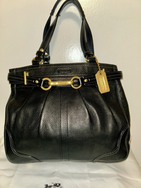 Coach Handbags - COACH Jackie Horsebit All Leather
Black Handbag Authentic includes Dust Bag!